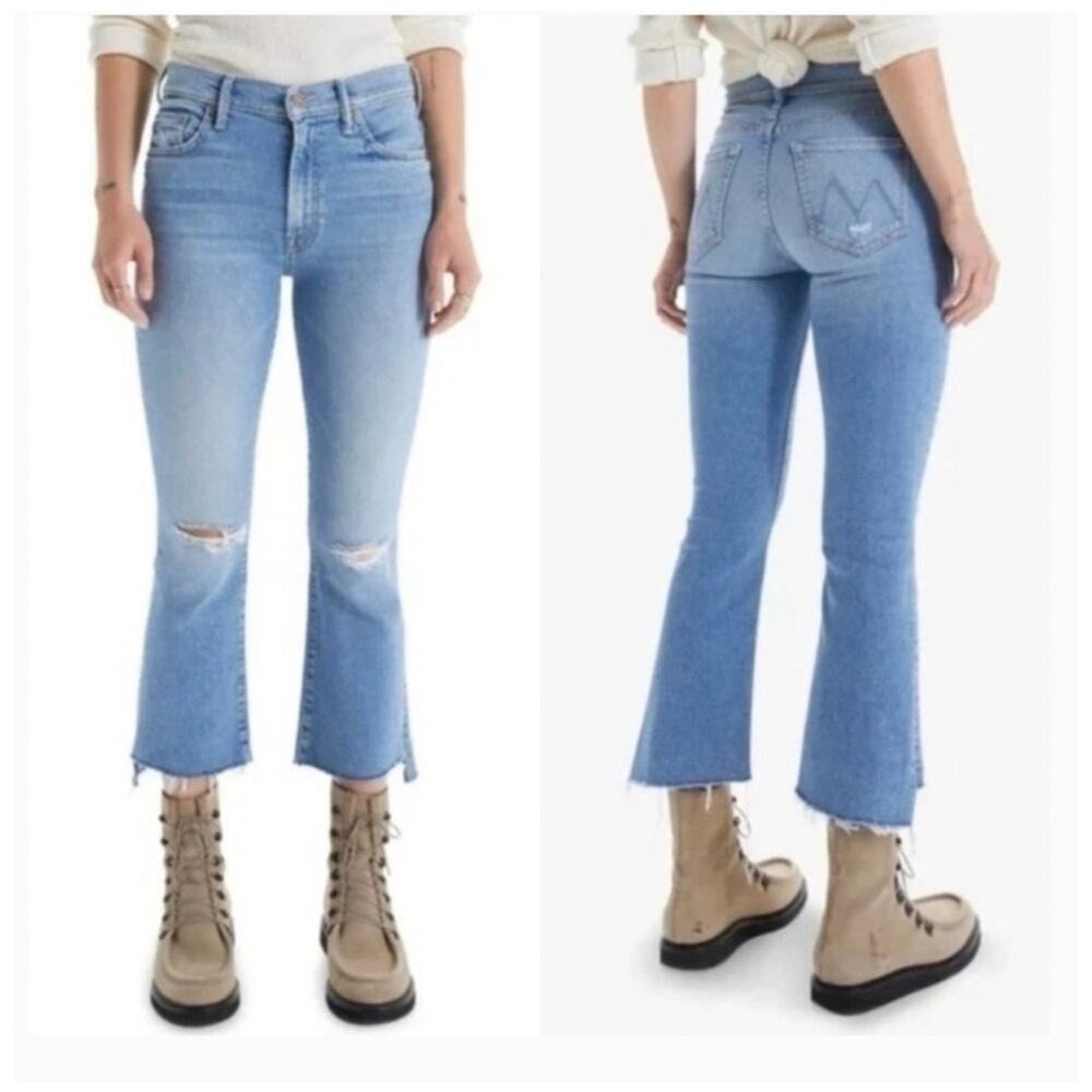 MOTHER The Insider Crop Step Fray Thrilling Shots Denim Jeans 26